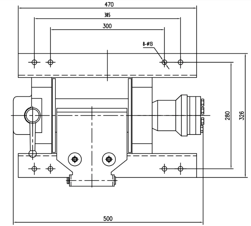 4 Ton Hydraulic Recovery Winch with Rope Guide